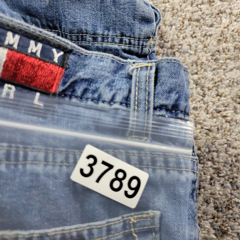 Vintage Tommy Jeans Denim Shorts Juniors 15/16 Big Flag Dark Wash Tommy Girl - Picture 8 of 8